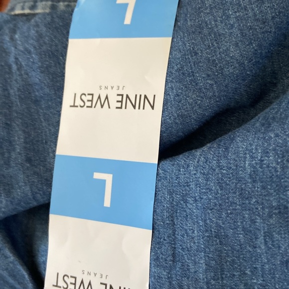 Nine West Jeans denim dress sz L nwt - Picture 5 of 6